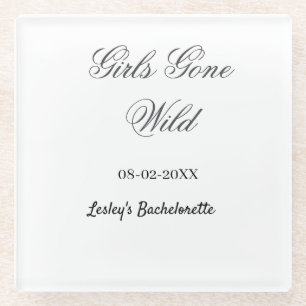 Junggesellinnenabschied Name Datum Braut Girls Gon Glasuntersetzer