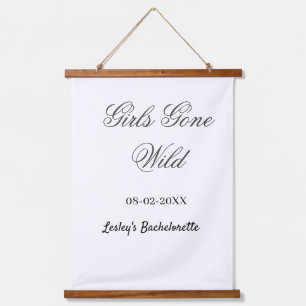 Junggesellinnenabschied Name Datum Braut Girls Gon Wandteppich Mit Holzrahmen