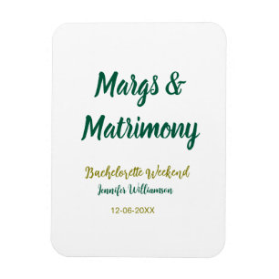 Junggesellinnenabschied Name Datum Margs und Ehe Magnet