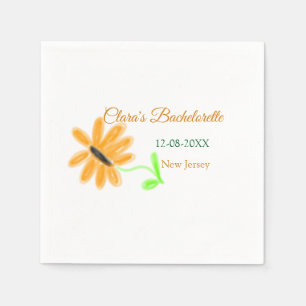 Junggesellinnenabschied Name Datum Ort Sonnenblume Serviette