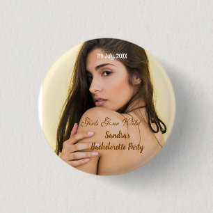 Junggesellinnenabschied Name Foto whit Button