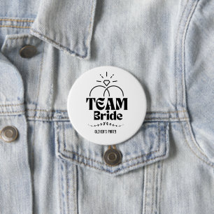 Junggesellinnenabschied Name Team Braut Button