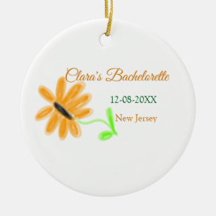 Junggesellinnenabschied Namen Datum Ort Sonnenblum Keramik Ornament