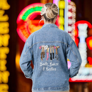 Junggesellinnenabschied Nashville Boot Booze & Bes Jeansjacke