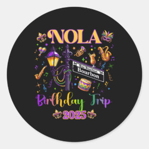 Junggesellinnenabschied New Orleans Nola 2025 Mädc Runder Aufkleber