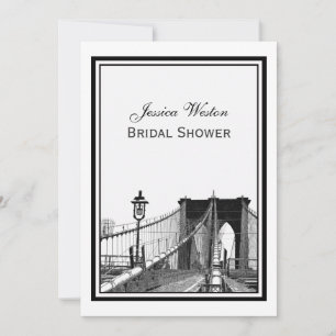 Junggesellinnenabschied NYC Skyline Brooklyn Bridg Einladung