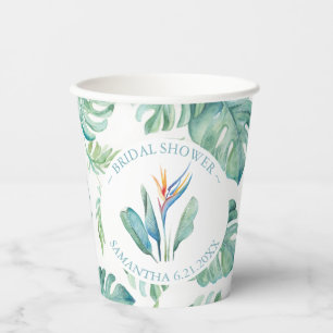 Junggesellinnenabschied-Papierbecher Tropische Blu Pappbecher