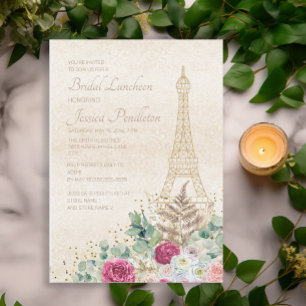 Junggesellinnenabschied Paris Französischer Eiffel Einladung