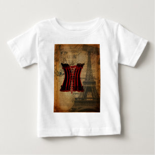 Junggesellinnenabschied Paris Vintage-Korsett Baby T-shirt