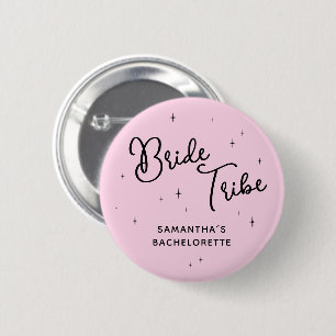 Junggesellinnenabschied Pink Bride Tribe Last Rode Button