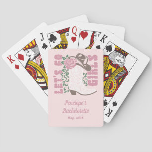 Junggesellinnenabschied Pink Cowgirl Letztes Rodeo Spielkarten