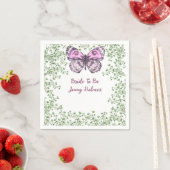 Junggesellinnenabschied Pinker Schmetterling Grünp Serviette (Beispiel)