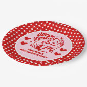 Junggesellinnenabschied Queen of Hearts Pappteller (Schrägansicht)