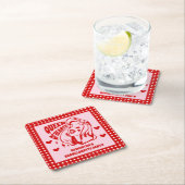 Junggesellinnenabschied Queen of Hearts Rechteckiger Pappuntersetzer (Vor Ort)