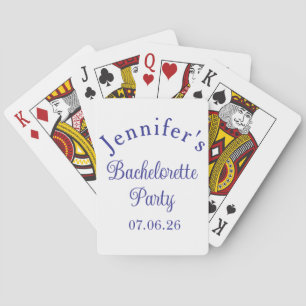 Junggesellinnenabschied Retro Modern Blau Elegant Spielkarten