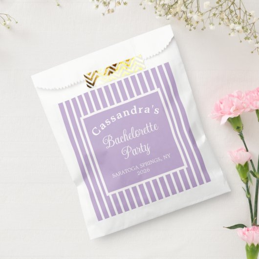Junggesellinnenabschied Retro Moderne LightPurple Geschenktütchen (Versiegelt)