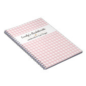 Junggesellinnenabschied Rosa Gingham-Muster Notizblock (Rechte Seite)