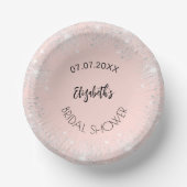 Junggesellinnenabschied rose-gold silber name pappteller (Vorderseite)
