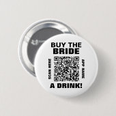 Junggesellinnenabschied Scannbarer QR-Code Kauf de Button (Vorne & Hinten)