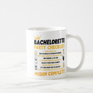 Junggesellinnenabschied Schmutzige Spiele Checklis Kaffeetasse