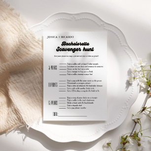 Junggesellinnenabschied Schnitzeljagd Spiel, lusti Einladung