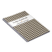 Junggesellinnenabschied Schwarz Gingham-Muster Notizblock (Rechte Seite)