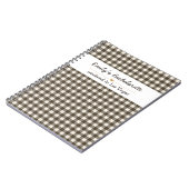 Junggesellinnenabschied Schwarz Gingham-Muster Notizblock (Linke Seite)