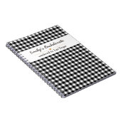 Junggesellinnenabschied Schwarz Gingham-Muster Notizblock (Rechte Seite)