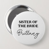 Junggesellinnenabschied Schwester Der Braut Schwar Button (Vorne & Hinten)