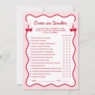 Junggesellinnenabschied-Spielkarte 'Cherry Bridal Einladung