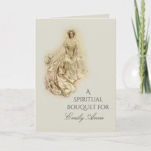 Junggesellinnenabschied Spiritueller Blumenstrauß  Dankeskarte
