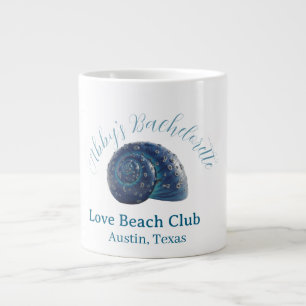 Junggesellinnenabschied Strandclub blaue Meeresmus Jumbo-Tasse