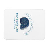 Junggesellinnenabschied Strandclub blauer Meeressc Magnet (Horizontal)