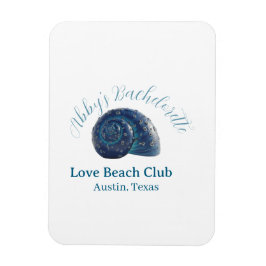 Junggesellinnenabschied Strandclub blauer Meeressc Magnet