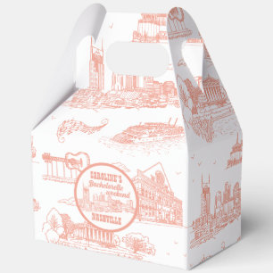 Junggesellinnenabschied Toile Nashville Korallenro Geschenkschachtel