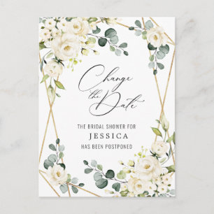Junggesellinnenabschied verschoben Datum Elegante Postkarte
