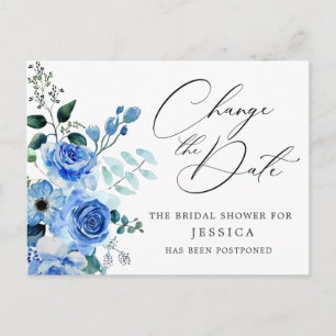 Junggesellinnenabschied verschoben Datum elegante  Postkarte