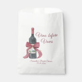Junggesellinnenabschied Vino before vows Geschenktütchen (Vorderseite)