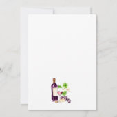 Junggesellinnenabschied Wein Einladung (Rückseite)