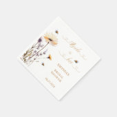 Junggesellinnenabschied Wildblumen Brautbiene Serviette (Ecke)