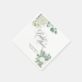 Junggesellinnenabschied-Willkommensschild, Eukalyp Serviette (Ecke)