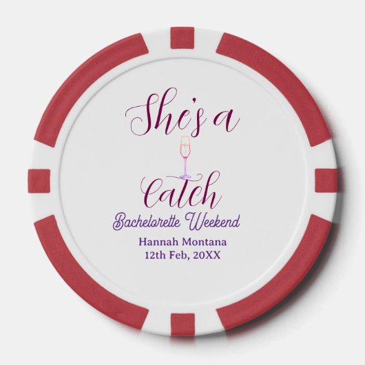Junggesellinnenabschied Wochenende Champagnerflasc Pokerchips (Vorderseite)