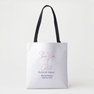 Junggesellinnenabschied Wochenende Champagnerflasc Tasche