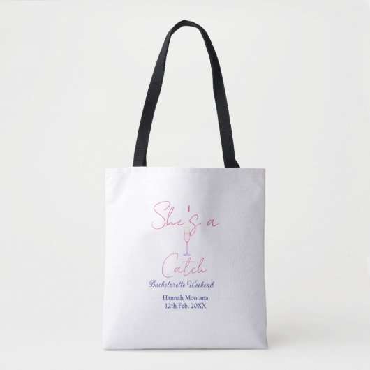 Junggesellinnenabschied Wochenende Champagnerflasc Tasche (Vorderseite)