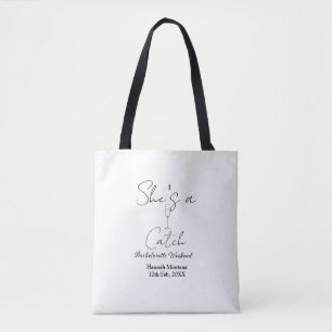 Junggesellinnenabschied Wochenende Champagnerflasc Tasche
