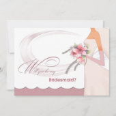 Junggesellinnenabschiede? Altrosa  Einladung (Vorderseite)