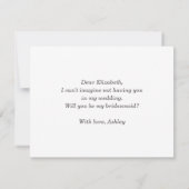 Junggesellinnenabschiede. Aquarell Einladung (Rückseite)