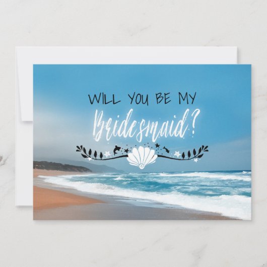 Junggesellinnenabschiede | Beach Bridesmaid Einladung (Vorderseite)