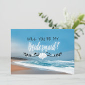 Junggesellinnenabschiede | Beach Bridesmaid Einladung (Stehend Vorderseite)