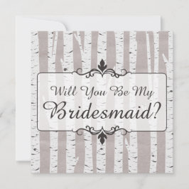 Junggesellinnenabschiede? Birch Tree Rustic Wood Einladung